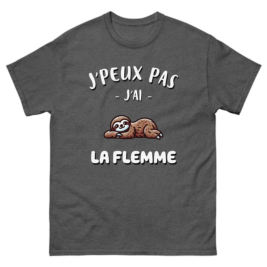 T-shirt homme - J'peux pas - J'ai la flemme