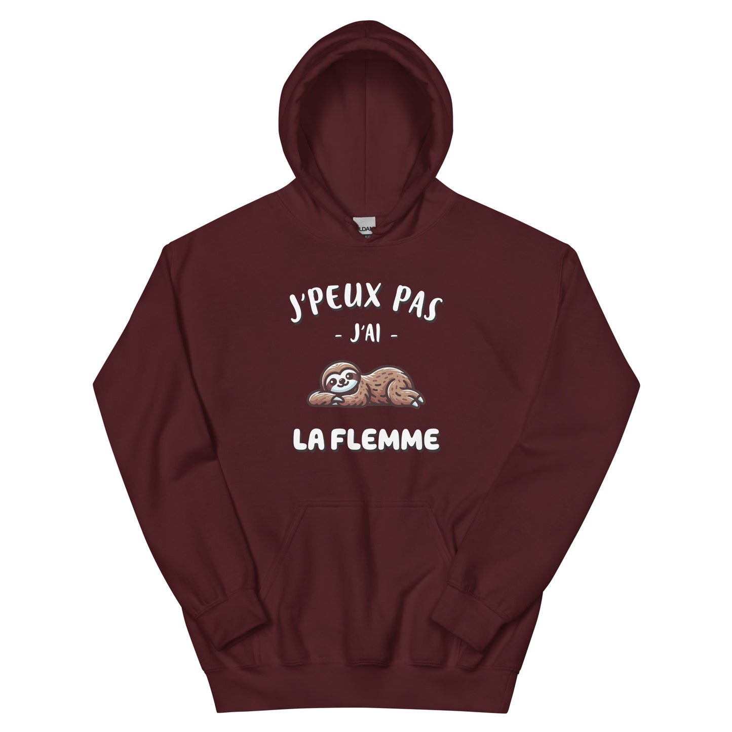 Sweat à capuche unisexe - J'peux pas - J'ai la flemme